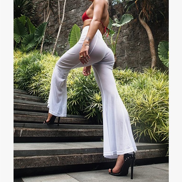 Size L | New Sofsy Mesh Swimsuit Cover-Up Pants - Picture 2 of 6